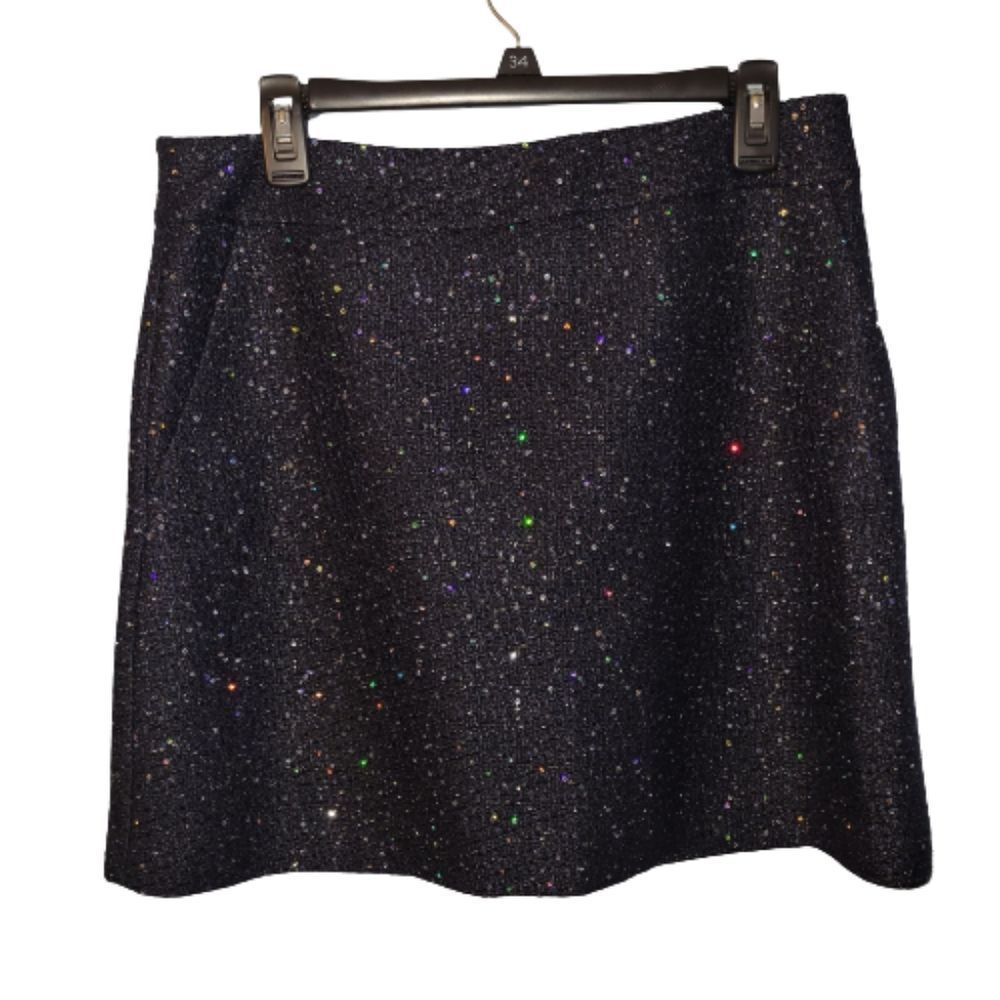 LOFT sparkly navy skirt